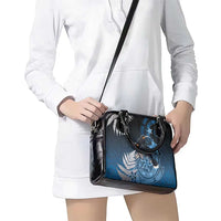 New Zealand Huia Bird Shoulder Handbag Aotearoa Maori Pattern