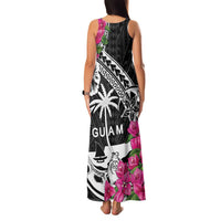 Guam Chamorro Family Matching Tank Maxi Dress and Hawaiian Shirt Bougainvillea Black Polynesian Tribal Pattern LT05 - Polynesian Pride