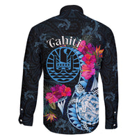 Tahiti Ia Orana Family Matching Off Shoulder Long Sleeve Dress and Hawaiian Shirt Polynesian Turtle With Coat Of Arms LT05 - Polynesian Pride