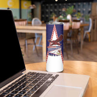 Personalised American Samoa Flag Day Skinny Tumbler Flag Style