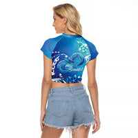 Polynesia Autism Awareness Raglan Cropped T Shirt Be In Awe Of My 'Tism