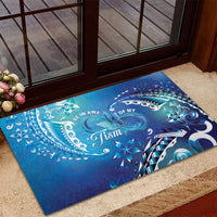 Polynesia Autism Awareness Rubber Doormat Be In Awe Of My 'Tism