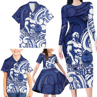 Guam Chief Kepuha Family Matching Long Sleeve Bodycon Dress and Hawaiian Shirt Chamorro Pride LT05 - Polynesian Pride
