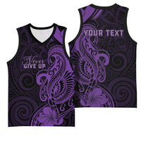 Personalised Lupus Warrior Basketball Jersey Never Give Up Polynesian Style