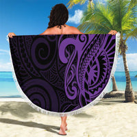 Lupus Warrior Beach Blanket Never Give Up Polynesian Style