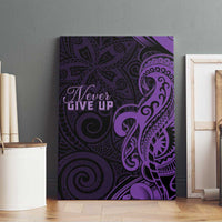 Lupus Warrior Canvas Wall Art Never Give Up Polynesian Style
