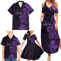 Personalised Lupus Warrior Family Matching Summer Maxi Dress and Hawaiian Shirt Never Give Up Polynesian Style LT05 - Polynesian Pride