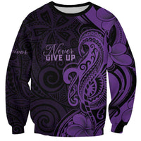 Personalised Lupus Warrior Sweatshirt Never Give Up Polynesian Style