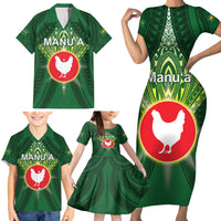 Personalized American Samoa Manu'a Cession Day Family Matching Short Sleeve Bodycon Dress and Hawaiian Shirt With Polynesian Pattern LT05 - Polynesian Pride