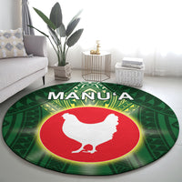 American Samoa Manu'a Cession Day Round Carpet With Polynesian Pattern