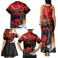 Papua New Guinea Remembrance Day Family Matching Tank Maxi Dress and Hawaiian Shirt Lest We Forget LT05 - Polynesian Pride