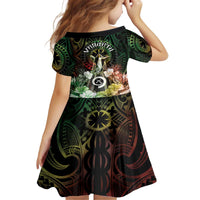 Vanuatu Happy Assumption Day Family Matching Off The Shoulder Long Sleeve Dress and Hawaiian Shirt LT05 - Polynesian Pride