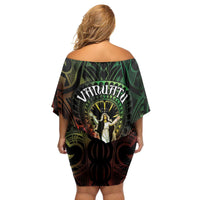Vanuatu Happy Assumption Day Family Matching Off Shoulder Short Dress and Hawaiian Shirt LT05 - Polynesian Pride