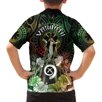 Vanuatu Happy Assumption Day Family Matching Summer Maxi Dress and Hawaiian Shirt LT05 - Polynesian Pride