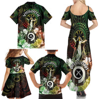Vanuatu Happy Assumption Day Family Matching Summer Maxi Dress and Hawaiian Shirt LT05 - Polynesian Pride