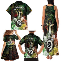 Vanuatu Happy Assumption Day Family Matching Tank Maxi Dress and Hawaiian Shirt LT05 - Polynesian Pride
