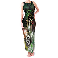 Vanuatu Happy Assumption Day Family Matching Tank Maxi Dress and Hawaiian Shirt LT05 Mom's Dress Reggae - Polynesian Pride