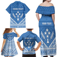Personalised Kosrae State Gospel Day Family Matching Off Shoulder Maxi Dress and Hawaiian Shirt Simple Style LT05 - Polynesian Pride