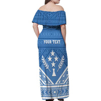Personalised Kosrae State Gospel Day Family Matching Off Shoulder Maxi Dress and Hawaiian Shirt Simple Style LT05 - Polynesian Pride
