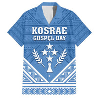 Personalised Kosrae State Gospel Day Family Matching Short Sleeve Bodycon Dress and Hawaiian Shirt Simple Style LT05 Dad's Shirt - Short Sleeve Blue - Polynesian Pride