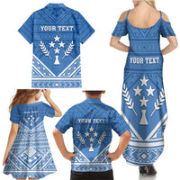 Personalised Kosrae State Gospel Day Family Matching Summer Maxi Dress and Hawaiian Shirt Simple Style LT05 - Polynesian Pride