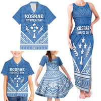 Personalised Kosrae State Gospel Day Family Matching Tank Maxi Dress and Hawaiian Shirt Simple Style LT05 - Polynesian Pride