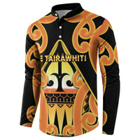 Personalised New Zealand Te Tairawhiti Button Sweatshirt Maori Koru Pattern LT05 - Polynesian Pride