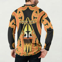 Personalised New Zealand Te Tairawhiti Button Sweatshirt Maori Koru Pattern LT05 - Polynesian Pride