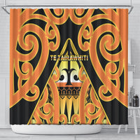 New Zealand Te Tairawhiti Shower Curtain Maori Koru Pattern LT05 - Polynesian Pride
