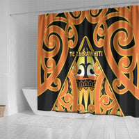 New Zealand Te Tairawhiti Shower Curtain Maori Koru Pattern LT05 - Polynesian Pride