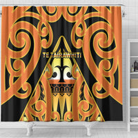 New Zealand Te Tairawhiti Shower Curtain Maori Koru Pattern LT05 - Polynesian Pride