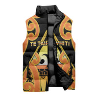 Personalised New Zealand Te Tairawhiti Sleeveless Puffer Jacket Maori Koru Pattern LT05 - Polynesian Pride