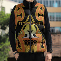 Personalised New Zealand Te Tairawhiti Sleeveless Puffer Jacket Maori Koru Pattern LT05 - Polynesian Pride