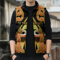 Personalised New Zealand Te Tairawhiti Sleeveless Puffer Jacket Maori Koru Pattern LT05 - Polynesian Pride