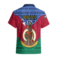 Personalized Vanuatu Shefa Province Hawaiian Shirt Coat Of Arms And Namele Fern Polynesian Pattern LT05 - Polynesian Pride