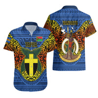 Vanuatu Tafea Province Hawaiian Shirt Coat Of Arms And Namele Fern Polynesian Pattern LT05 - Polynesian Pride