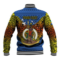 Personalized Vanuatu Tafea Province Baseball Jacket Coat Of Arms And Namele Fern Polynesian Pattern LT05 - Polynesian Pride