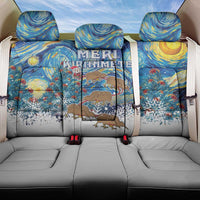 New Zealand Christmas Back Car Seat Cover Kiwis Santa Sleigh Starry Night Style LT05 One Size Blue - Polynesian Pride