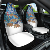 New Zealand Christmas Car Seat Cover Kiwis Santa Sleigh Starry Night Style LT05 One Size Blue - Polynesian Pride