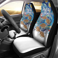 New Zealand Christmas Car Seat Cover Kiwis Santa Sleigh Starry Night Style LT05 - Polynesian Pride
