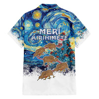 New Zealand Christmas Hawaiian Shirt Kiwis Santa Sleigh Starry Night Style LT05 - Polynesian Pride