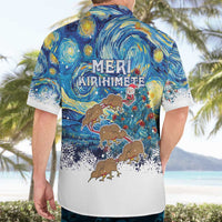 New Zealand Christmas Hawaiian Shirt Kiwis Santa Sleigh Starry Night Style LT05 - Polynesian Pride