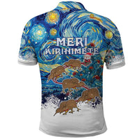 New Zealand Christmas Polo Shirt Kiwis Santa Sleigh Starry Night Style LT05 - Polynesian Pride