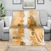 Hawaiian Quilt Blanket Vintage Pattern Brown LT05 - Polynesian Pride