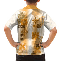 Hawaiian Quilt Kid Hawaiian Shirt Vintage Pattern Brown LT05 - Polynesian Pride