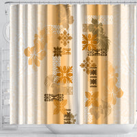 Hawaiian Quilt Shower Curtain Vintage Pattern Brown LT05 - Polynesian Pride