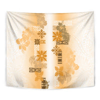 Hawaiian Quilt Tapestry Vintage Pattern Brown LT05 - Polynesian Pride