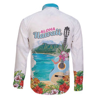 Aloha Hawaii Waikiki Beach Landscape Family Matching Off Shoulder Maxi Dress and Hawaiian Shirt LT05 - Polynesian Pride