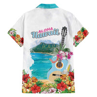 Aloha Hawaii Waikiki Beach Landscape Family Matching Short Sleeve Bodycon Dress and Hawaiian Shirt LT05 - Polynesian Pride