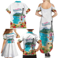 Aloha Hawaii Waikiki Beach Landscape Family Matching Summer Maxi Dress and Hawaiian Shirt LT05 - Polynesian Pride